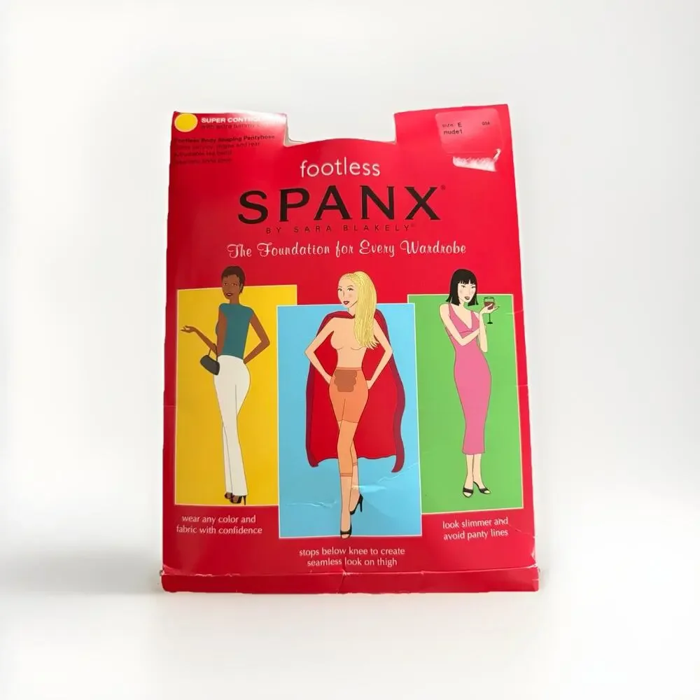 Spanx Footless Super Tummy Control Body Shaping Shapewear Pantyhose Nude1 Size E